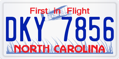 NC license plate DKY7856