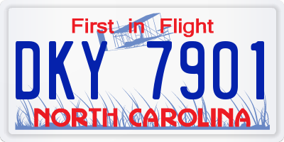 NC license plate DKY7901