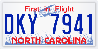 NC license plate DKY7941