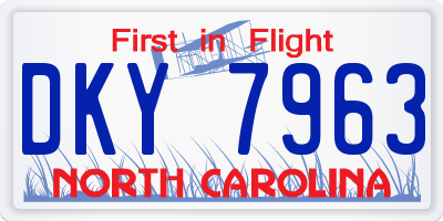NC license plate DKY7963