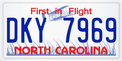 NC license plate DKY7969