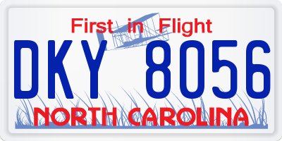 NC license plate DKY8056