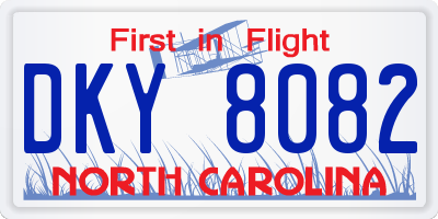 NC license plate DKY8082