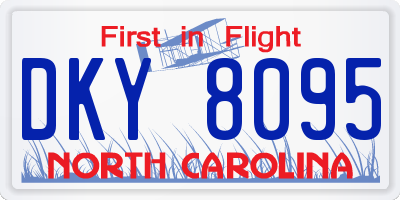 NC license plate DKY8095