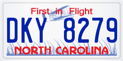 NC license plate DKY8279