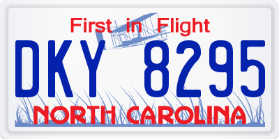 NC license plate DKY8295