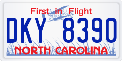 NC license plate DKY8390