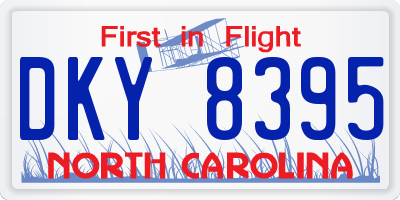 NC license plate DKY8395