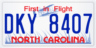 NC license plate DKY8407