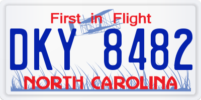 NC license plate DKY8482