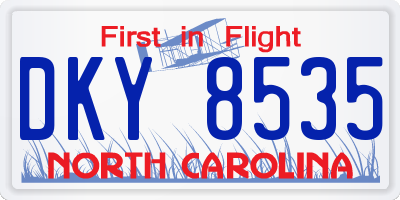 NC license plate DKY8535