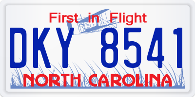 NC license plate DKY8541