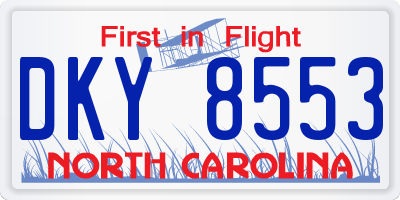 NC license plate DKY8553
