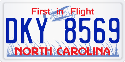 NC license plate DKY8569