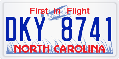 NC license plate DKY8741