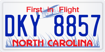 NC license plate DKY8857