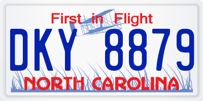 NC license plate DKY8879