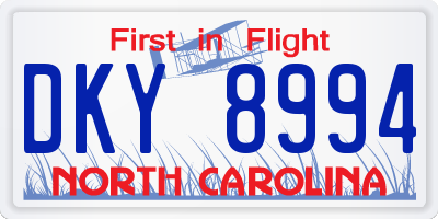 NC license plate DKY8994