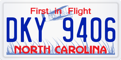 NC license plate DKY9406