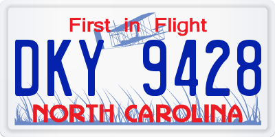 NC license plate DKY9428