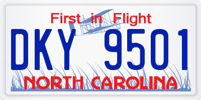 NC license plate DKY9501