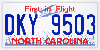 NC license plate DKY9503