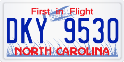 NC license plate DKY9530