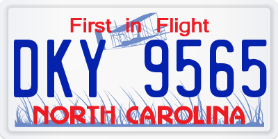NC license plate DKY9565