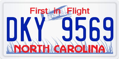 NC license plate DKY9569