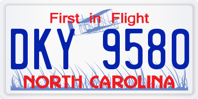NC license plate DKY9580