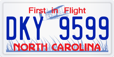 NC license plate DKY9599