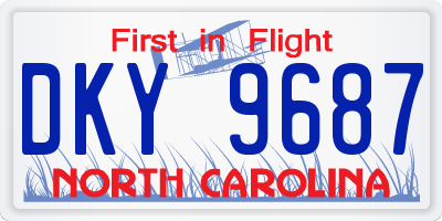NC license plate DKY9687