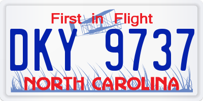 NC license plate DKY9737