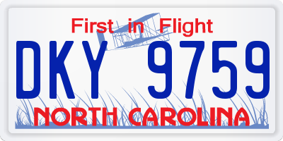 NC license plate DKY9759