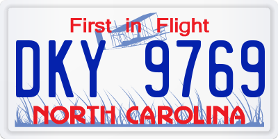 NC license plate DKY9769