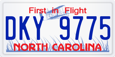 NC license plate DKY9775