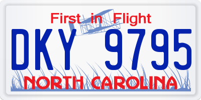 NC license plate DKY9795