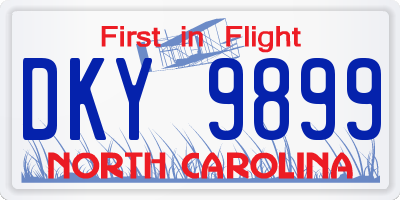 NC license plate DKY9899