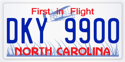NC license plate DKY9900