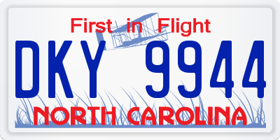 NC license plate DKY9944