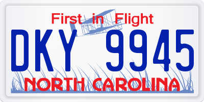 NC license plate DKY9945