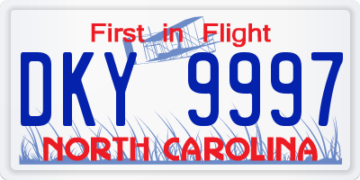 NC license plate DKY9997