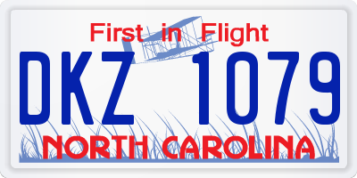 NC license plate DKZ1079
