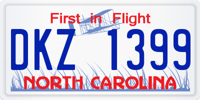 NC license plate DKZ1399