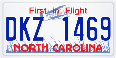 NC license plate DKZ1469