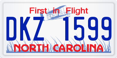 NC license plate DKZ1599
