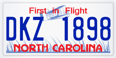 NC license plate DKZ1898