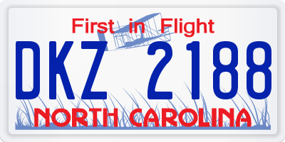 NC license plate DKZ2188