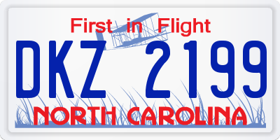 NC license plate DKZ2199