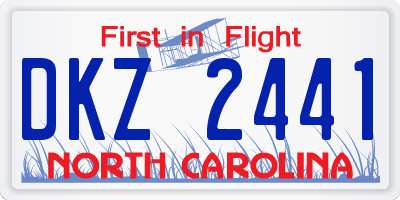 NC license plate DKZ2441